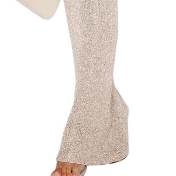 Women Sexy Glitter Knit 2 Piece Outfits Sequin Slim Fit Crop Cami Top Sparkle Ma - Picture 3 of 3